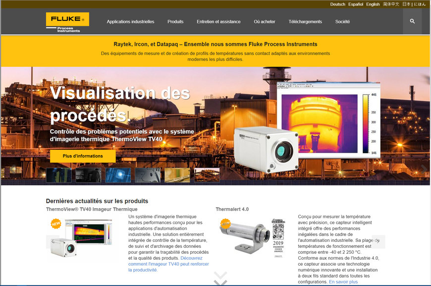 Fluke Process Instruments ouvre deux sites Web en Espagnol et en Français pour mieux servir ses clients